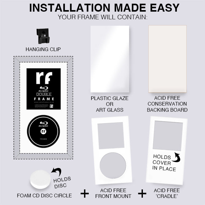 Dark Grey (Wood Grain) Blu-ray 'Cover & Disc' Frame