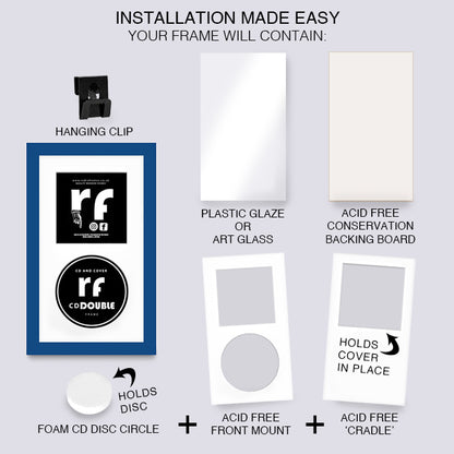 Dark Blue CD Double 'Cover & Disc' Frame