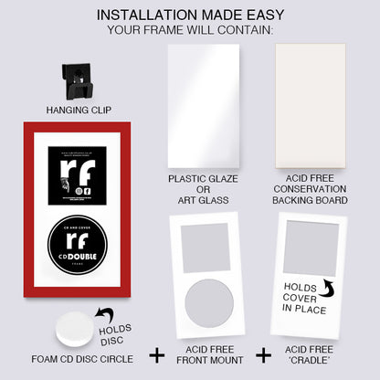Dark Red CD Double 'Cover & Disc' Frame