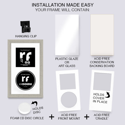 Light  Grey (Wood Grain) CD Double 'Cover & Disc' Frame