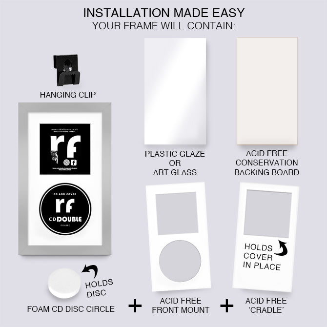 Silver CD Double 'Cover & Disc' Frame