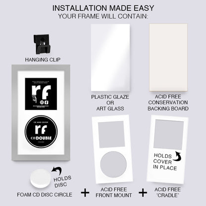 Silver CD Double 'Cover & Disc' Frame