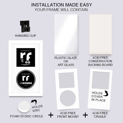 White CD Double 'Cover & Disc' Frame