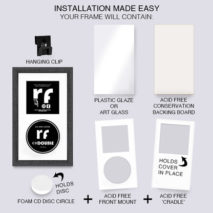 Dark Grey (Wood Grain) CD Double 'Cover & Disc' Frame