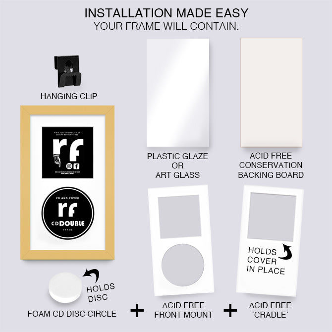 Gold CD Double 'Cover & Disc' Frame