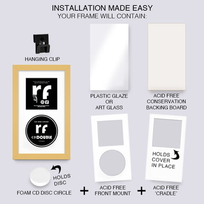 Gold CD Double 'Cover & Disc' Frame