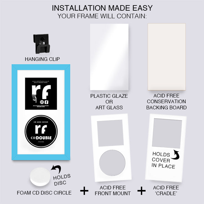 Light Blue CD Double 'Cover & Disc' Frame