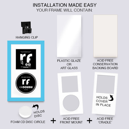 Light Blue CD Double 'Cover & Disc' Frame