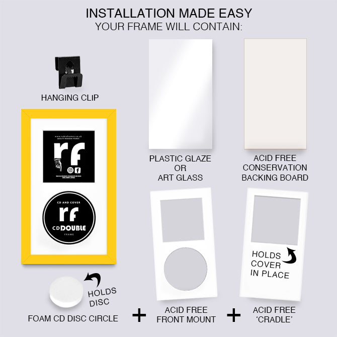 Yellow CD Double 'Cover & Disc' Frame
