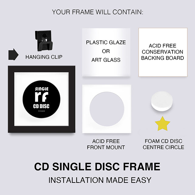 Black CD Single 'Cover or Disc' Frame