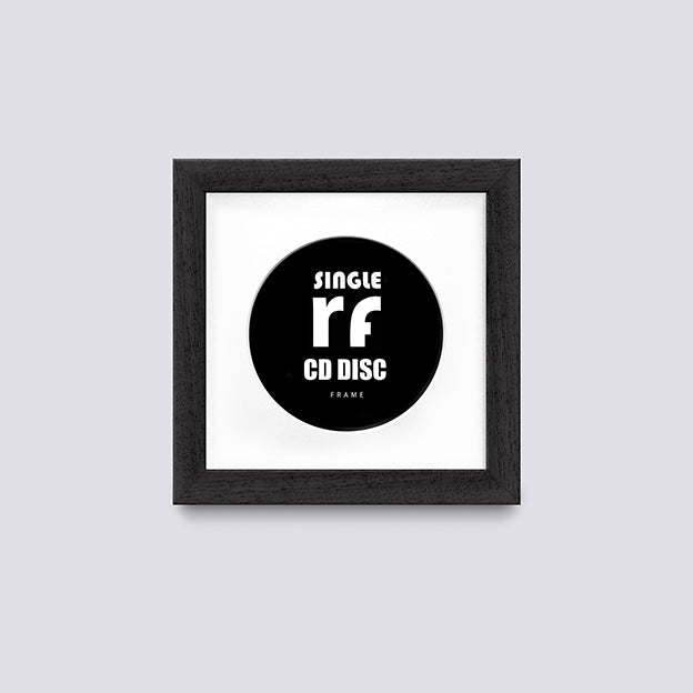 Black (Wood Grain) CD Single 'Cover or Disc' Frame