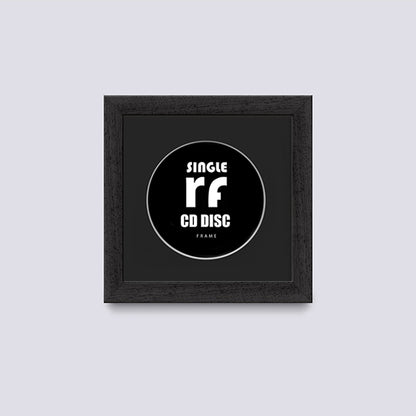 Black (Wood Grain) CD Single 'Cover or Disc' Frame
