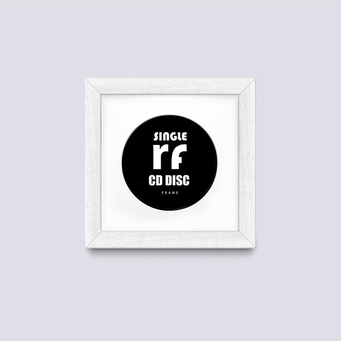 White (Wood Grain) CD Single 'Cover or Disc' Frame