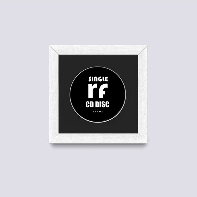 White (Wood Grain) CD Single 'Cover or Disc' Frame