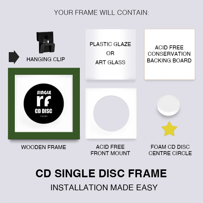 Dark Green CD Single 'Cover or Disc' Frame