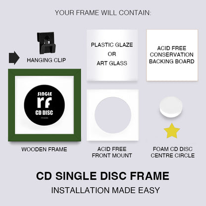 Dark Green CD Single 'Cover or Disc' Frame