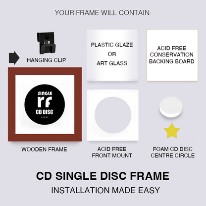 Dark Red CD Single 'Cover or Disc' Frame