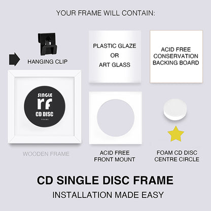 White CD Single 'Cover or Disc' Frame