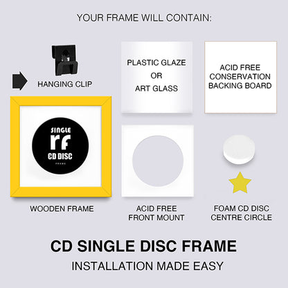 Yellow CD Single 'Cover or Disc' Frame