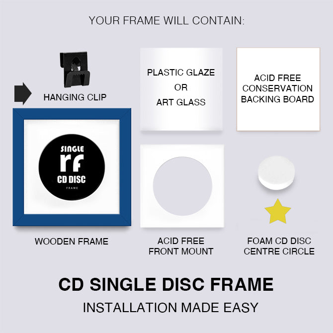 Dark Blue CD Single 'Cover or Disc' Frame