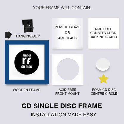 Dark Blue CD Single 'Cover or Disc' Frame