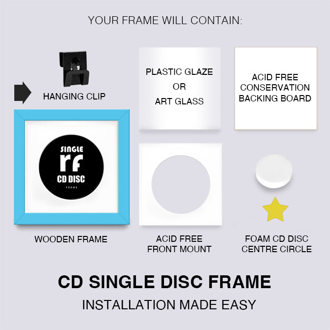 Light Blue CD Single 'Cover or Disc' Frame