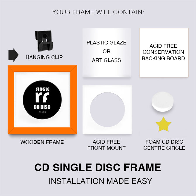 Orange CD Single 'Cover or Disc' Frame
