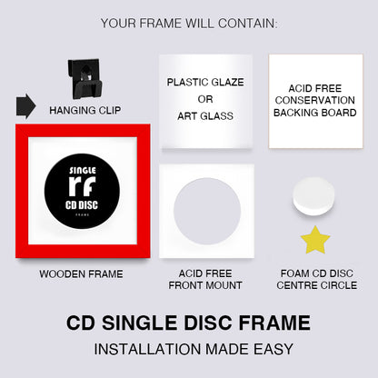 Red CD Single 'Cover or Disc' Frame