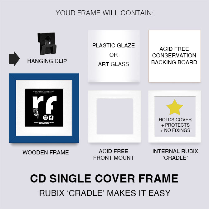 Dark Blue CD Single 'Cover or Disc' Frame