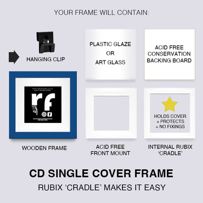 Dark Blue CD Single 'Cover or Disc' Frame