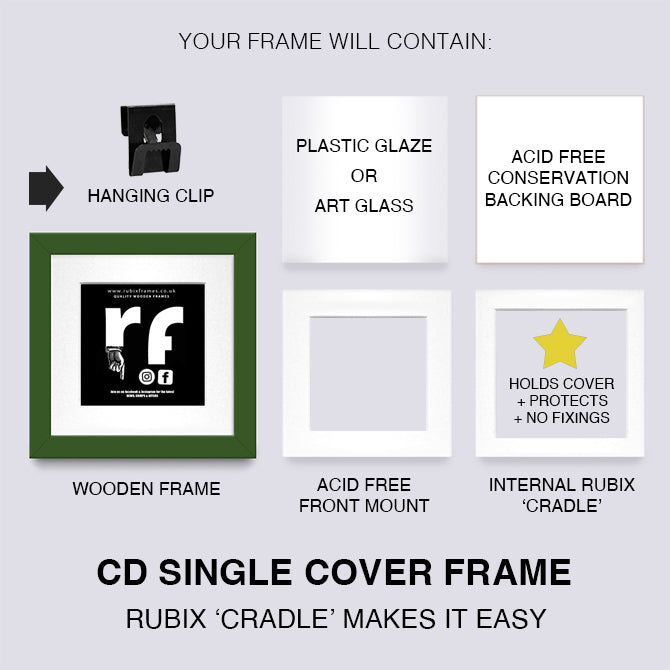 Dark Green CD Single 'Cover or Disc' Frame