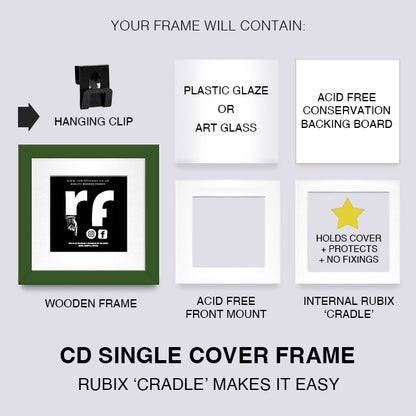 Dark Green CD Single 'Cover or Disc' Frame