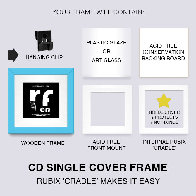 Light Blue CD Single 'Cover or Disc' Frame