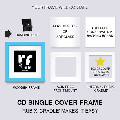Light Blue CD Single 'Cover or Disc' Frame