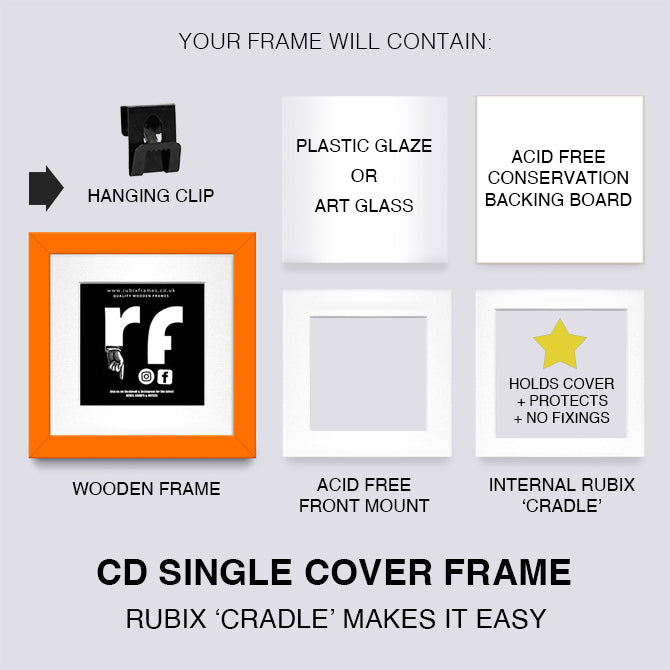 Orange CD Single 'Cover or Disc' Frame