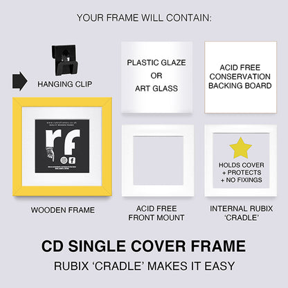 Yellow CD Single 'Cover or Disc' Frame