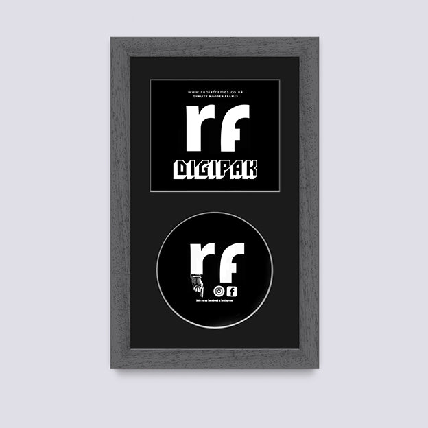 Grey - Dark (Wood Grain) CD Cardboard Case 'Digipak' Frame