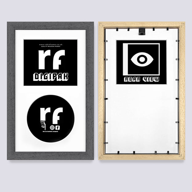 Grey - Dark (Wood Grain) CD Cardboard Case 'Digipak' Frame