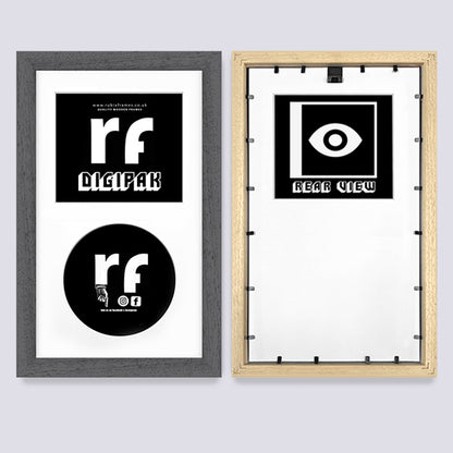 Grey - Dark (Wood Grain) CD Cardboard Case 'Digipak' Frame