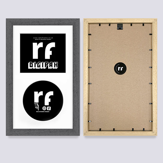 Grey - Dark (Wood Grain) CD Cardboard Case 'Digipak' Frame
