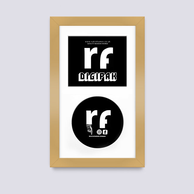 Gold CD Cardboard Case 'Digipak' Frame