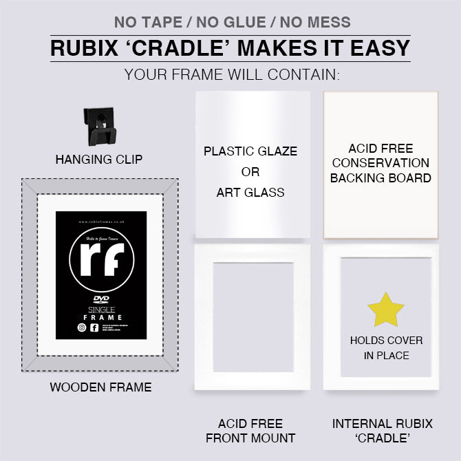 Light Grey (Wood Grain) DVD Cover Frame