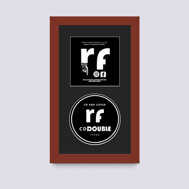 Dark Red CD Double 'Cover & Disc' Frame