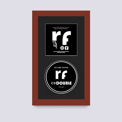 Dark Red CD Double 'Cover & Disc' Frame