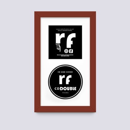 Dark Red CD Double 'Cover & Disc' Frame