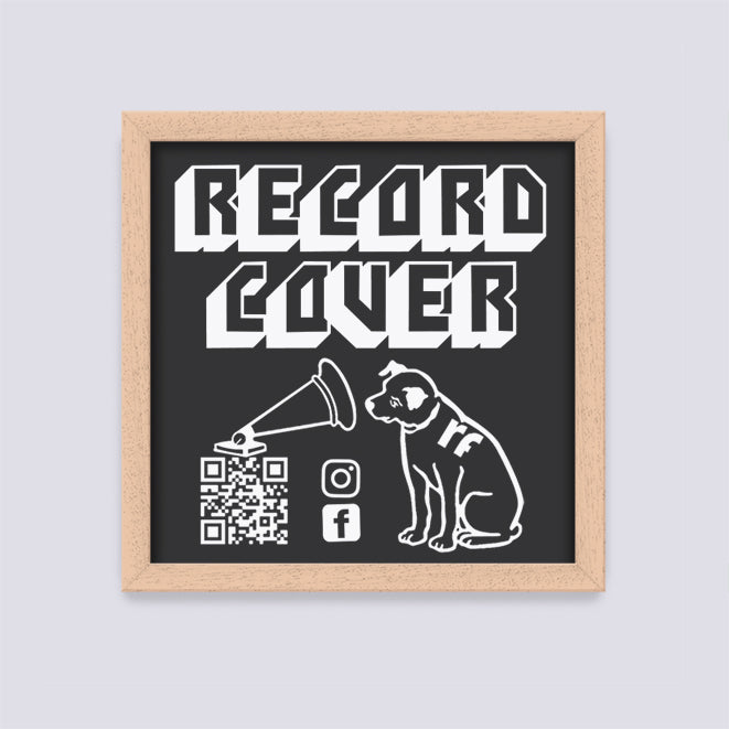 Wood Natural Finish Record Cover Frame