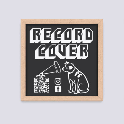 Wood Natural Finish Record Cover Frame