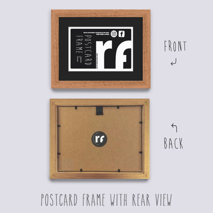 Wood Oak Finish Postcard Picture Frame