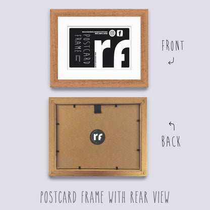Wood Oak Finish Postcard Picture Frame