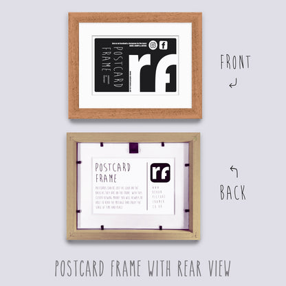 Wood Oak Finish Postcard Picture Frame